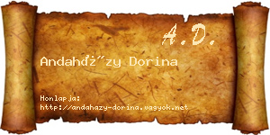Andaházy Dorina névjegykártya