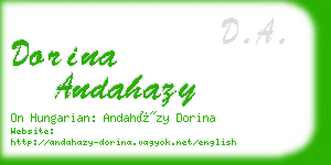 dorina andahazy business card